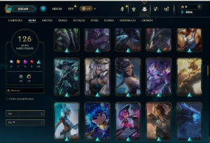 Prata 3 com TODOS os champs e 126 Skins ( Nivel 596 ) - League of Legends LOL