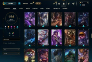 Prata 3 com TODOS os champs e 126 Skins ( Nivel 596 ) - League of Legends LOL