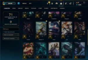 Esmeralda 4 com 35 Champs e 3 Skins + 20 Espolios - League of Legends LOL