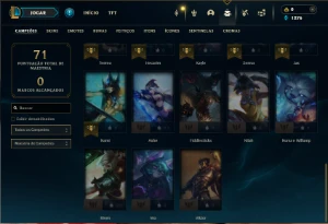 Esmeralda 4 com 35 Champs e 3 Skins + 20 Espolios - League of Legends LOL