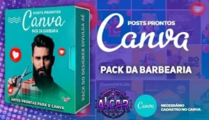 Mega Pack Barbearia - Canva - Outros