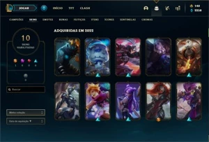 Conta Platina 4 com 33 Champs e 10 Skins - League of Legends LOL