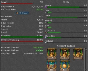 Vendo RP 222 - Gentebra (Non Pvp) - Tibia