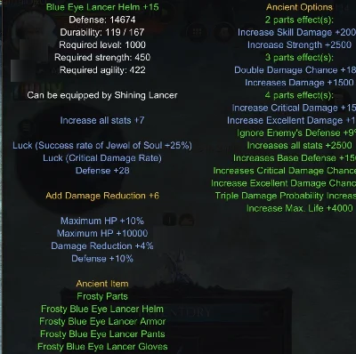 MEGAMU Glorious Lancer Account+ Top PvP Gear - MU Online