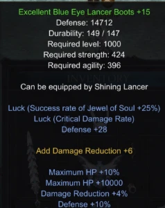 MEGAMU Glorious Lancer Account+ Top PvP Gear - MU Online