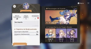 Conta Star Rail com Silver Wolf (Loba Prateada) + Gepard - Outros