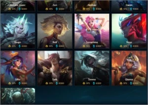 Conta antiga com quase 200 skins - League of Legends LOL