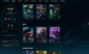 Conta (NFA) League of Legends 228 skins (Entrega Automática) LOL