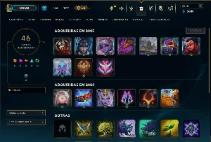 Unranked com 45 Champs e 3 Skins - League of Legends LOL