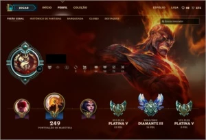 Conta Diamante 3 - 90 Champs, Annie Hextech + 70 skins - League of Legends LOL