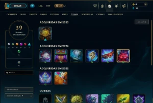 Unranked com 30 Champs e 6 Skins - League of Legends LOL