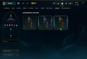 Unranked com 30 Champs e 6 Skins - League of Legends LOL