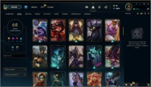 Conta LoL top 94 champs e 68 skins ouro 1 - League of Legends