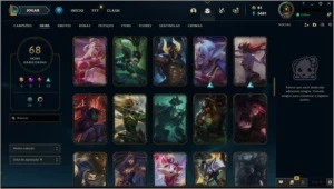 Conta LoL top 94 champs e 68 skins ouro 1 - League of Legends