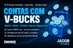 MEGA PROMOÇÃO - FORTNITE | Contas com 4.800 a 19.200 V-Bucks