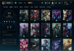 Unranked com 150 Champs e 77 Skins ( ADC / TOP ) - League of Legends LOL