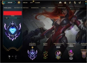 Conta League of Legends Diamante 4 196 skins LOL