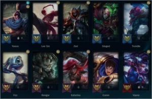 Conta League of Legends Diamante 4 196 skins LOL