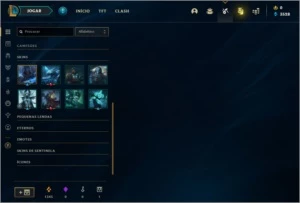 CONTA PLATINA II 58 CHAMPS E  22 SKINS - League of Legends LOL