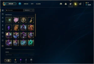 CONTA PLATINA II 58 CHAMPS E  22 SKINS - League of Legends LOL