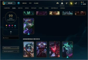 CONTA PLATINA II 58 CHAMPS E  22 SKINS - League of Legends LOL