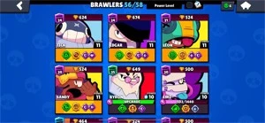 Conta Brawl Stars LVL108 56 Brawlers 19 Skins 21k