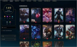 Conta com 150 Skins - League of Legends LOL