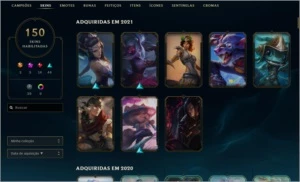 Conta com 150 Skins - League of Legends LOL