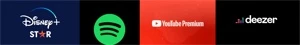 Serviços de Streaming com 50%-80% de desconto - Assinaturas e Premium