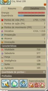 Cra 199 Com Profissões Spiritia - Dofus