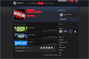 Conta Steam com 43 jogos e 2,25 de saldo