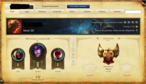 League of Legends - Ouro 1 LOL