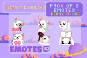 Gatinhos fofinhos emotes (Twitch) - Serviços Digitais