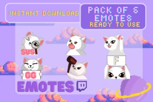 Gatinhos fofinhos emotes (Twitch) - Serviços Digitais