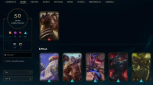 Conta League of Legends Full Acesso - 90 Champs e 50 Skins LOL