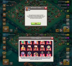 CV14 FULL TH14 37 SKINS 6 PAISAGENS C/ DADOS DE CRIAÇÃO - Clash of Clans