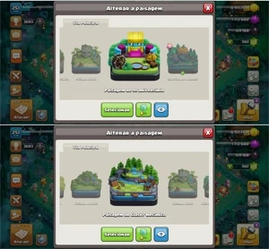 CV14 FULL TH14 37 SKINS 6 PAISAGENS C/ DADOS DE CRIAÇÃO - Clash of Clans