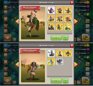 CV14 FULL TH14 37 SKINS 6 PAISAGENS C/ DADOS DE CRIAÇÃO - Clash of Clans