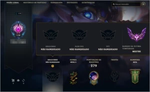CONTA LOL MESTRE 2020-2021 COM SKIN VITORIOSA 2013-2021 - League of Legends