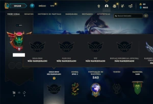 Conta Unranked com TODOS os champs e 227 Skins ( SUP / ADC ) - League of Legends LOL