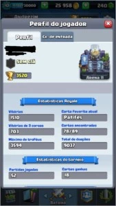 Conta Clash Royale, 8 lendárias, arena 11