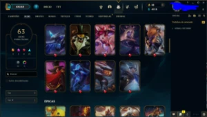 Conta NFA League of Legends 63skins lvl 213 LOL