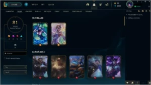 Conta League of Legends 81 skins P4 + Brinde! LOL