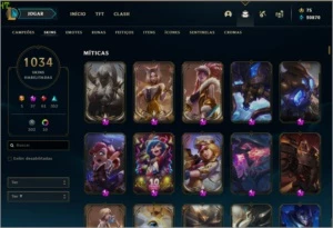 Conta de league of legends 1034 skins LOL
