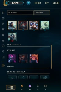 conta sem email verificado 200 skins e 2400 de rp - League of Legends LOL