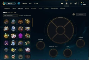 Conta unranked com 50 Skins e 113 Champs + 3 Ultimates - League of Legends LOL