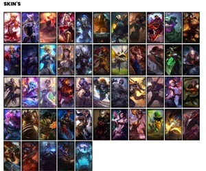 Conta unranked com 50 Skins e 113 Champs + 3 Ultimates - League of Legends LOL