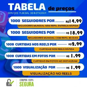 Seguidores para INSTAGRAM melhor preço do site - Redes Sociais