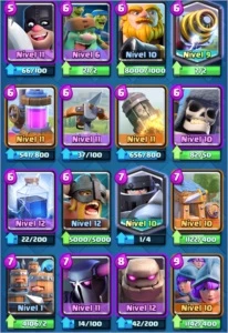 Conta Clash Royale Nível 13, máximo de troféus 5203