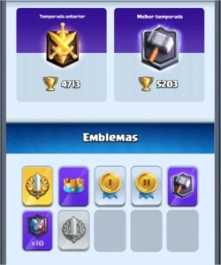 Conta Clash Royale Nível 13, máximo de troféus 5203